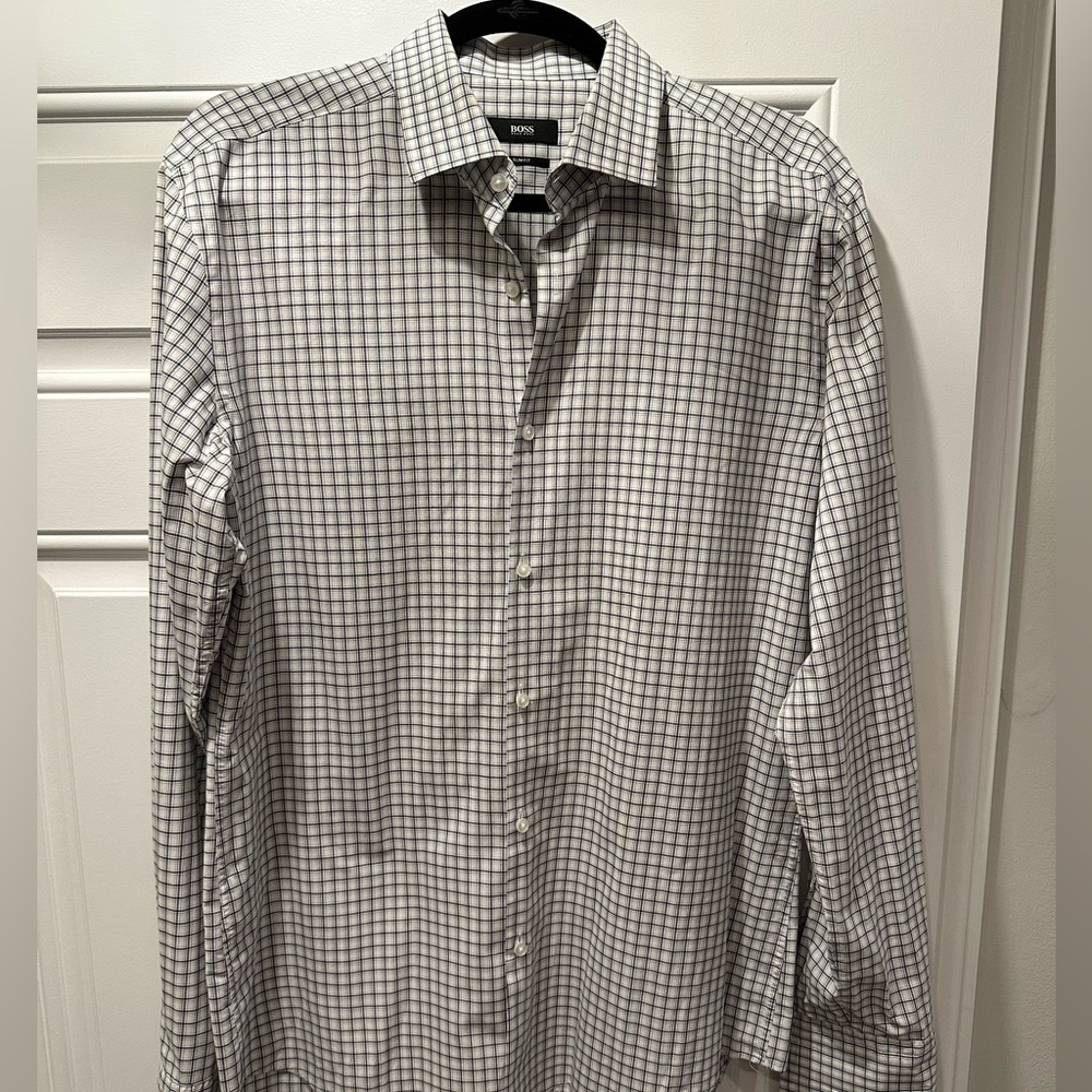 Hugo Boss Plaid Dress Shirt